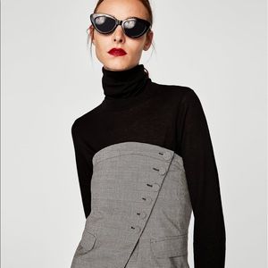 Zara checked corset top. Brand new with tags